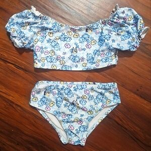 Floral Kids Matching Set - Blue